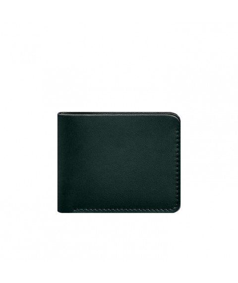 Leather wallet 4.4 (with clip) green crust