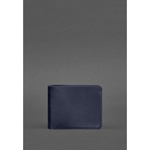 Leather wallet 4.4 (with clip) blue crust