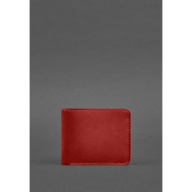 Leather wallet 4.4 (with clip) red crust