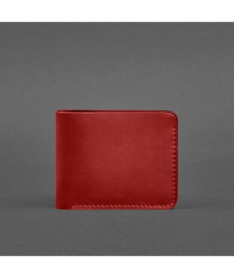 Leather wallet 4.4 (with clip) red crust