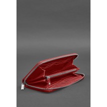 Leather wallet with zipper 6.1 red