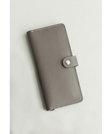 Leather women's wallet 7.0 dark beige