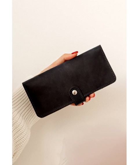 Leather wallet 7.0 Black Crazy Horse