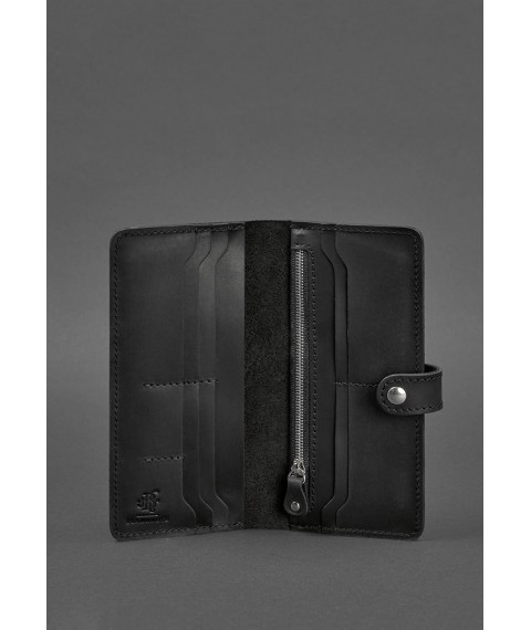 Leather wallet 7.0 Black Crazy Horse