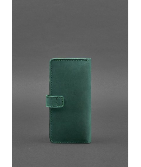 Leather wallet 7.0 green Crazy Horse