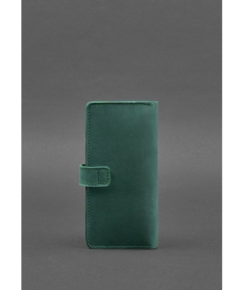 Leather wallet 7.0 green Crazy Horse