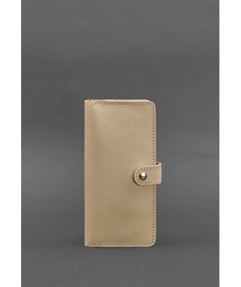 Leather women's wallet 7.0 Light beige