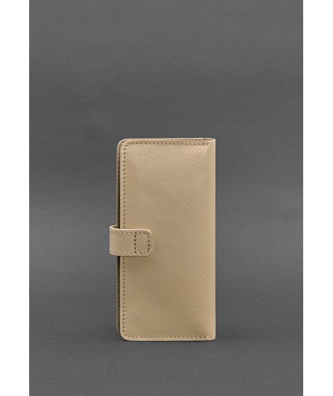 Leather women's wallet 7.0 Light beige