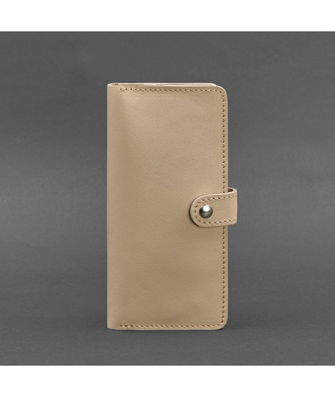 Leather women's wallet 7.0 Light beige