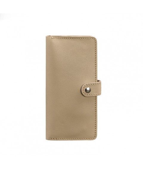 Leather women's wallet 7.0 Light beige