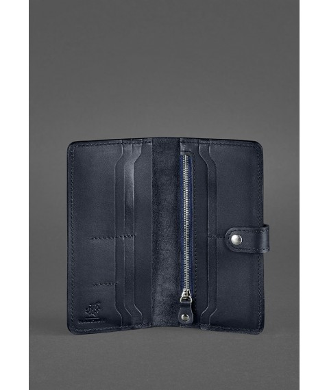 Leather wallet 7.0 dark blue