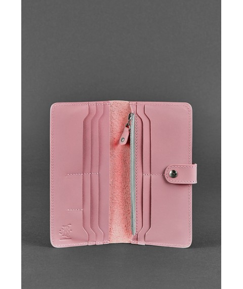 Шкіряне жіноче портмоне 7.0 Рожеве