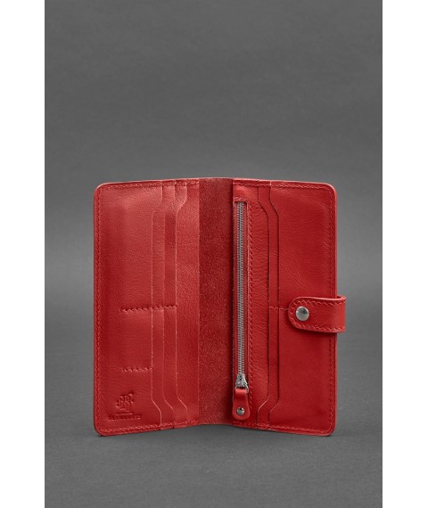 Leather women's wallet 7.0 Red