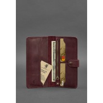 Leather wallet 7.0 Carbon Burgundy