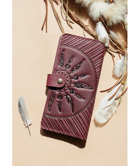 Leather women's wallet 7.0 Indy Burgundy
