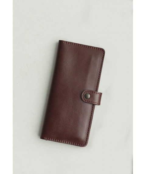 Leather women's wallet 7.0 burgundy