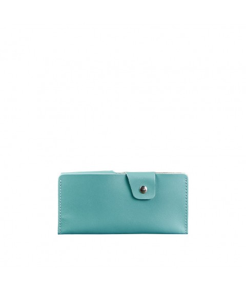 Women's leather wallet-banknote 8.0 turquoise