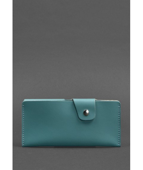 Women's leather wallet-banknote 8.0 turquoise