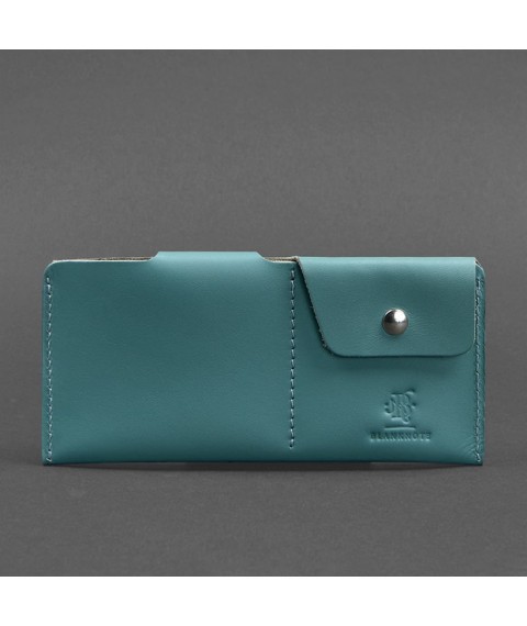 Women's leather wallet-banknote 8.0 turquoise