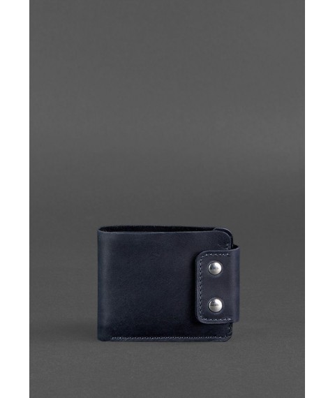 Men's leather wallet Zeus 9.0 blue Crazy Horse