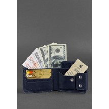 Men's leather wallet Zeus 9.0 blue Crazy Horse
