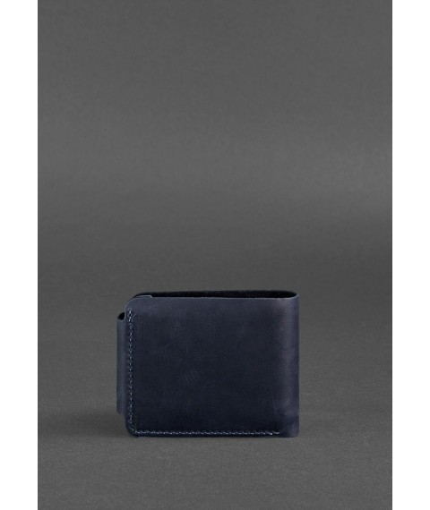 Men's leather wallet Zeus 9.0 blue Crazy Horse