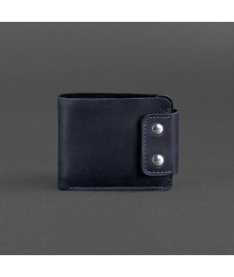 Men's leather wallet Zeus 9.0 blue Crazy Horse