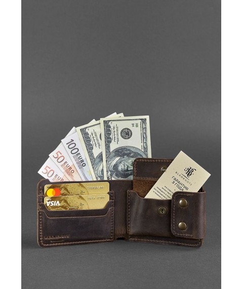 Men's leather wallet Zeus 9.0 dark brown