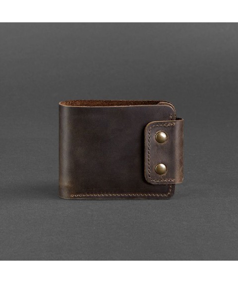 Men's leather wallet Zeus 9.0 dark brown