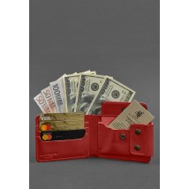 Leather wallet Zeus 9.0 red crust