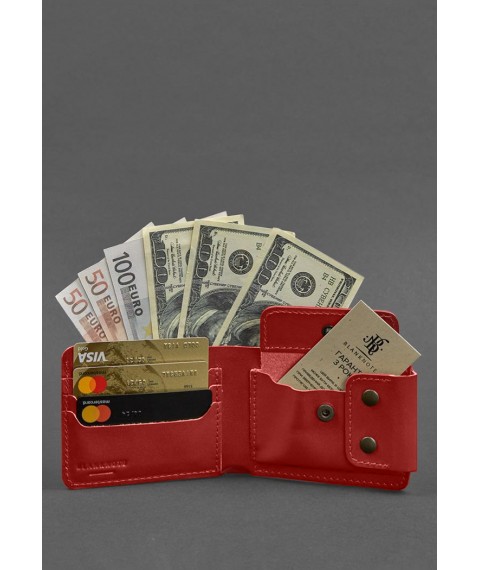 Leather wallet Zeus 9.0 red crust