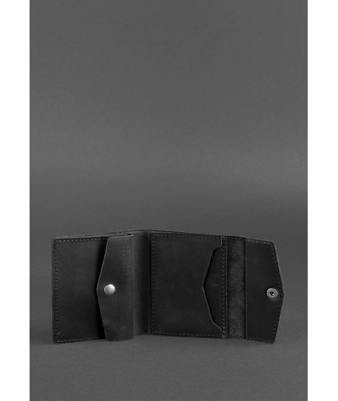 Leather wallet 2.1 black Crazy Horse