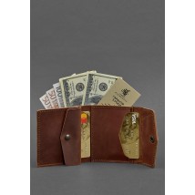 Кожаный кошелек 2.1 светло-коричневый Crazy Horse
