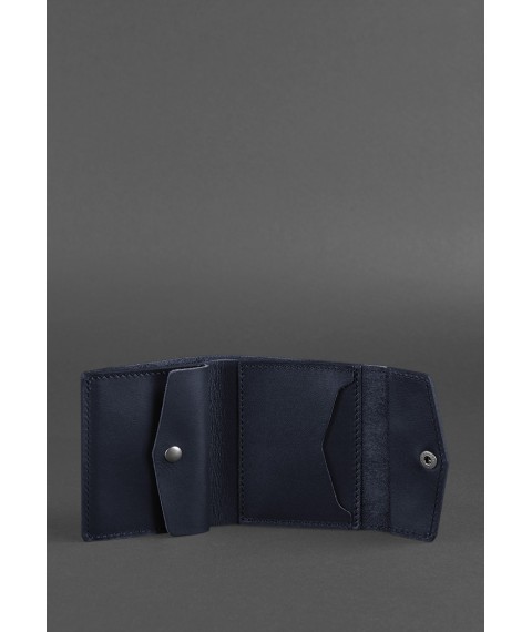 Leather wallet 2.1 dark blue Crust