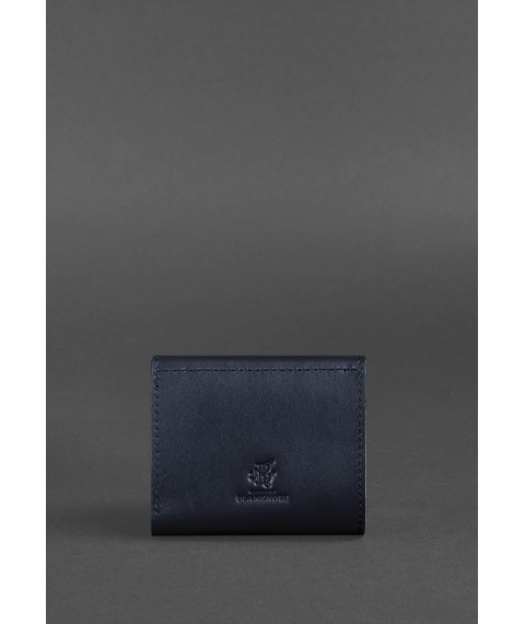 Leather wallet 2.1 dark blue Crust