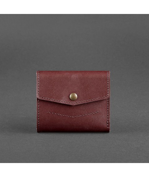 Жіночий шкіряний гаманець 2.1 бордовий Krast
