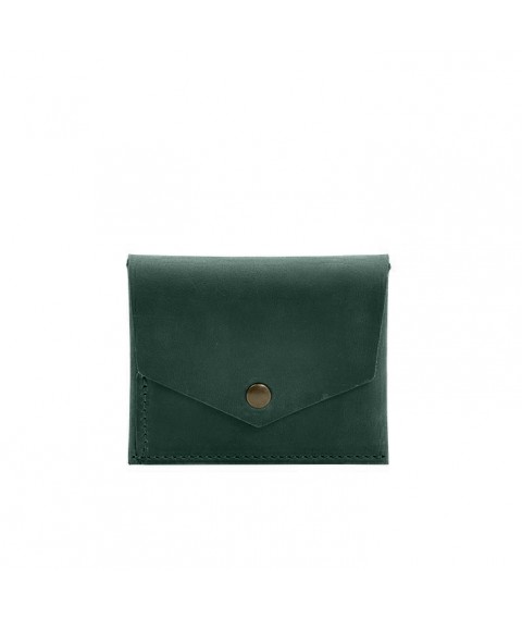 Leather wallet mini 3.0 (card case) green Crazy Horse