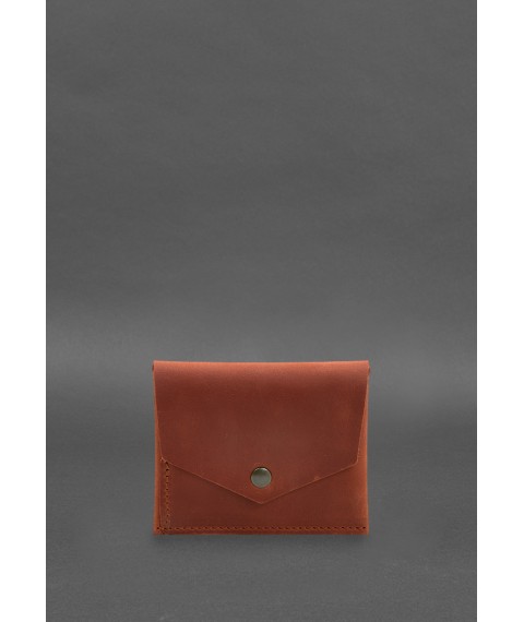 Шкіряний гаманець mini 3.0 (кард-кейс) світло-коричневий Crazy Horse