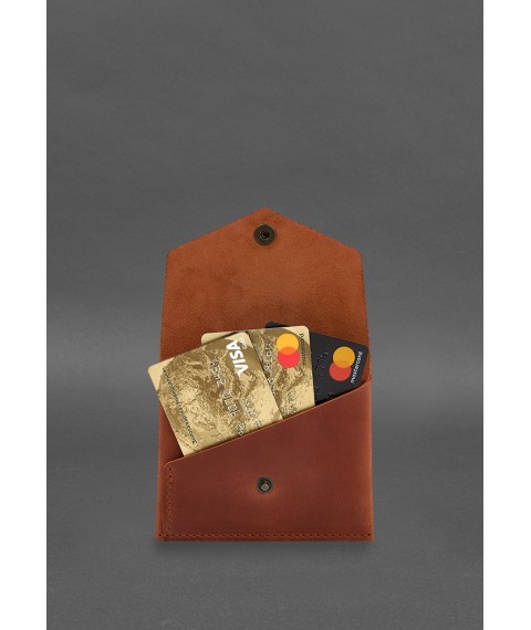 Leather wallet mini 3.0 (card case) light brown Crazy Horse