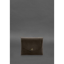 Кожаный кошелек mini 3.0 (кард-кейс) темно-коричневый Crazy Horse