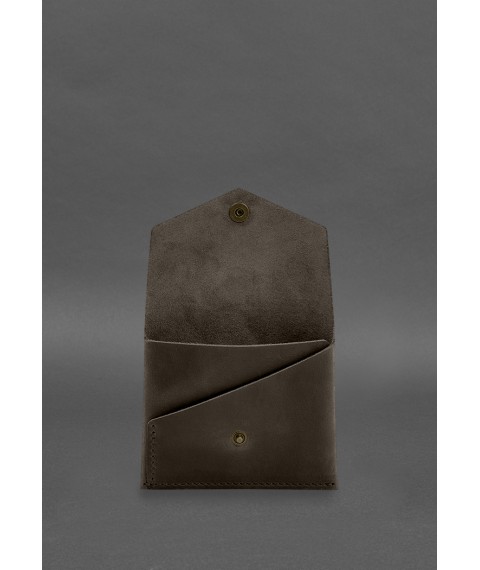 Leather wallet mini 3.0 (card case) dark brown Crazy Horse