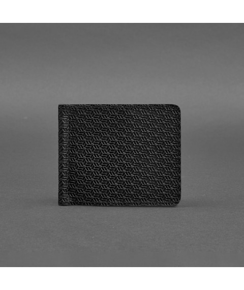 Men's leather wallet 1.0 money clip black Carbon