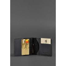 Men's leather wallet black 1.0 money clip Crazy Horse