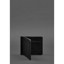 Men's leather wallet black Crust 1.0 money clip