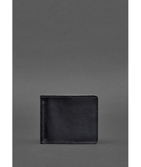 Men's leather wallet blue Crust 1.0 money clip
