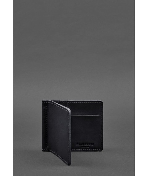 Men's leather wallet blue Crust 1.0 money clip