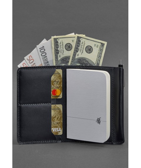 Leather wallet 2.0 dark blue crust