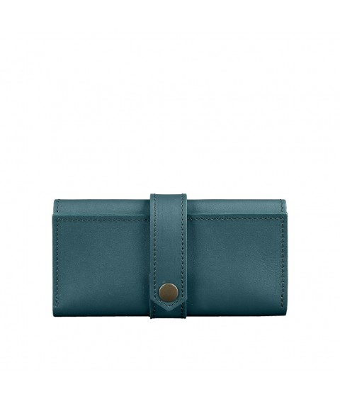 Leather women's wallet 3.0 green Crust