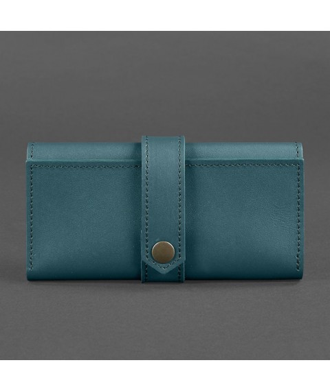 Leather women's wallet 3.0 green Crust