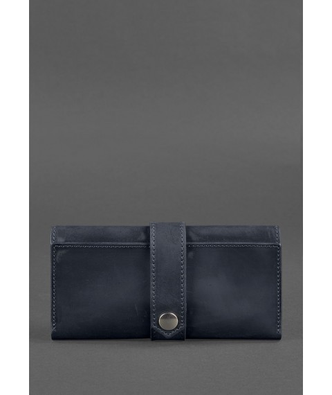 Leather wallet 3.0 blue Crazy Horse